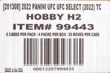 *LAST CASE* 2022 Panini Select UFC H2 Hobby Hybrid, 20 Box Case