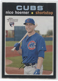 2020 Nico Hoerner Topps Heritage ACTION ROOKIE RC #121 Chicago Cubs 2