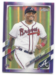 2021 Cristian Pache Topps Chrome ROOKIE PURPLE REFRACTOR 227/299 RC #178 Atlanta Braves