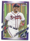 2021 Cristian Pache Topps Chrome ROOKIE PURPLE REFRACTOR 227/299 RC #178 Atlanta Braves