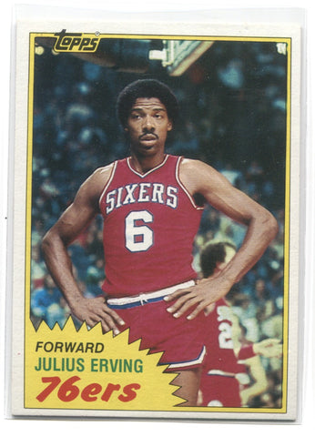1981-82 Julius Erving Topps #30 Philadelphia 76ers HOF Dr. J 2