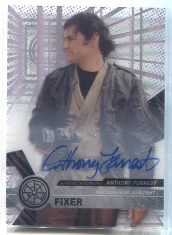 2017 Anthony Forest as Fixer Topps Star Wars High Tek AUTO AUTOGRAPH #34