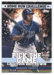 2022 Wander Franco Topps HOME RUN CHALLENGE PICK THE GAME #HRC27 Tampa Bay Rays 2