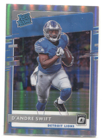 2020 D'Andre Swift Donruss Optic HOLO SILVER RATED ROOKIE RC #159 Detroit Lions