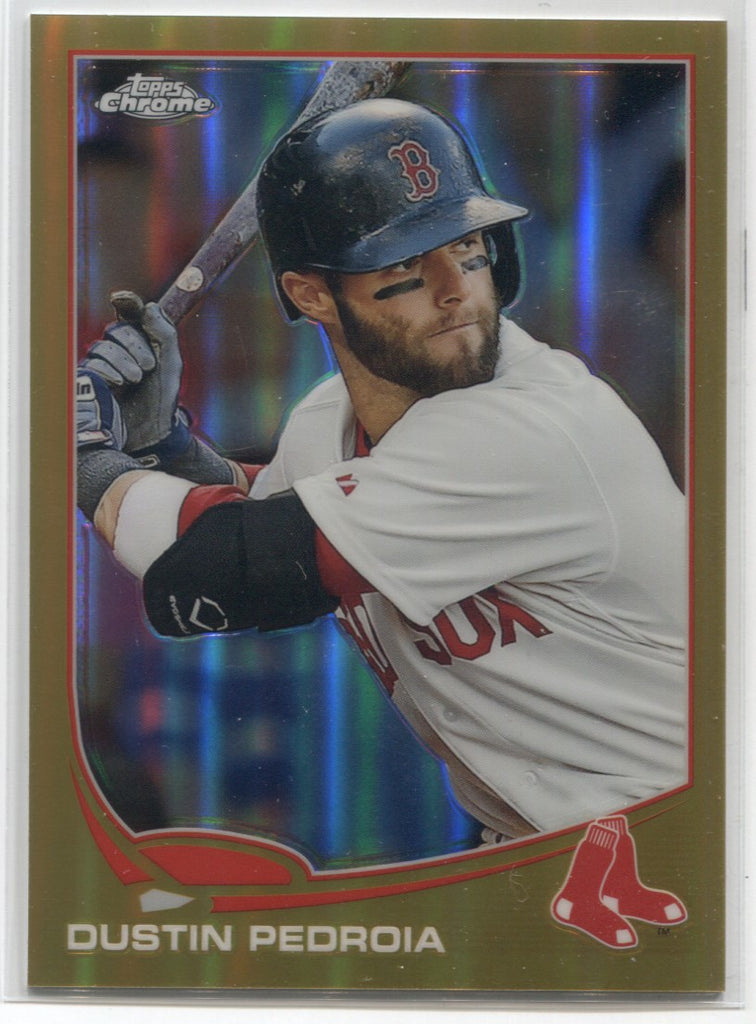 Dustin Pedroia player used bat patch baseball card (Boston Red