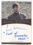 2022 Leo Woodruff as Howland Reed Rittenhouse Game of Thrones The Complete Series Volume 2 INSCRIPTION "LORD OF GREYWATER WATCH" AUTO AUTOGRAPH #NNO