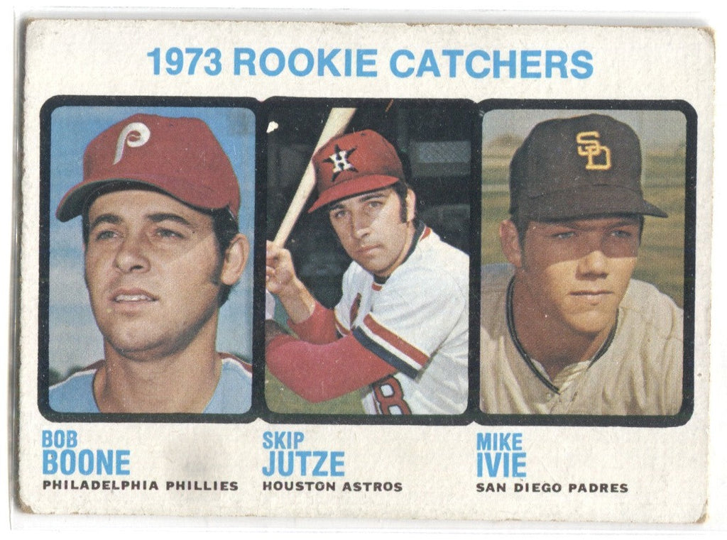 1973 Bob Boone Skip Jutze Mike Ivie Topps ROOKIE RC #612 Philadelphia