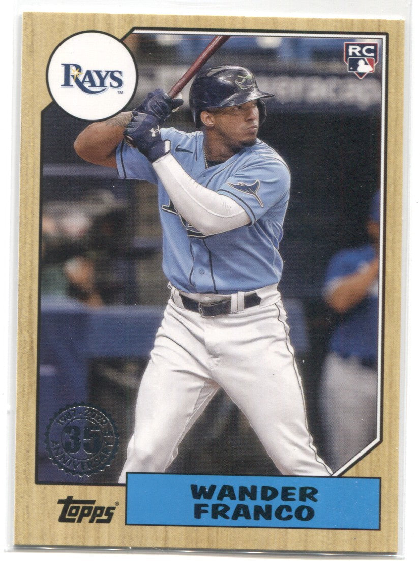 Wander Franco 2022 TOPPS SERIES ONE 87 THROWBACK RC Card #T87-23 RAYS