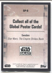 2021 Global Posters Chrome Star Wars Galaxy THE EMPIRE STRIKES BACK SWEDEN REFRACTOR #GP-9 JEDI