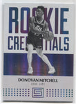 2017-18 Donovan Mitchell Panini Staus ROOKIE CREDENTIALS RC #7 Utah Jazz