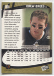 2001 Drew Brees Press Pass TORQUERS ROOKIE RC #2 San Diego Chargers 1