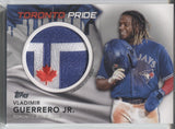 2022 Vladimir Guerrero Jr. Topps Series 1 TORONTO PRIDE CITY FLAG PATCH #CFP-VG Toronto Blue Jays