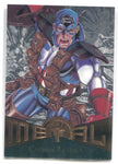 1995 Captain America Fleer Marvel Metal SILVER FLASHER #11 Avengers