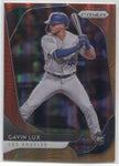 2020 Gavin Lux Panini Prizm RED ORANGE ROOKIE RC #198 Los Angeles Dodgers