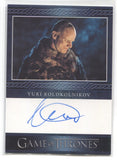 2022 Yuri Kolokolnikov as Styr Rittenhouse Game of Thrones The Complete Series Volume 2 BLUE AUTO AUTOGRAPH #NNO