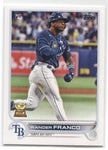2022 Wander Franco Topps Series 1 ROOKIE RC #215 Tampa Bay Rays 33