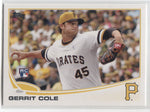 2013 Gerrit Cole Topps Update ROOKIE RC #US150A Pittsburgh Pirates 15