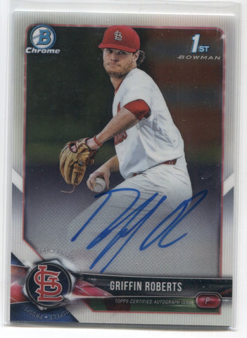 2018 Griffin Roberts Bowman Chrome Draft PROSPECT 1ST BOWMAN AUTO AUTOGRAPH #CDA-GRO St. Louis Cardinals