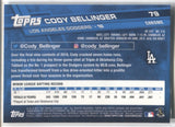 2017 Cody Bellinger Topps Chrome ROOKIE RC #79 Los Angeles Dodgers