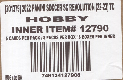 2022-23 Panini Revolution Soccer Hobby, 8 Box Inner Case
