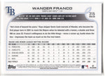 2022 Wander Franco Topps Series 1 ROOKIE RC #215 Tampa Bay Rays 4