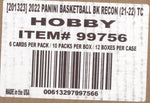 2021-22 Panini Recon Basketball Hobby, 12 Box Case