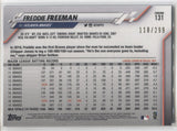 2020 Freddie Freeman Topps Chrome PURPLE REFRACTOR 118/299 #131 Atlanta Braves 1