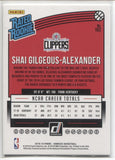 2018-19 Shai Gilgeous-Alexander Panini Donruss ROOKIE RC #162 Los Angeles Clippers 1