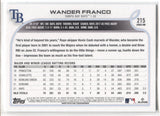 2022 Wander Franco Topps Series 1 ROOKIE RC #215 Tampa Bay Rays 28