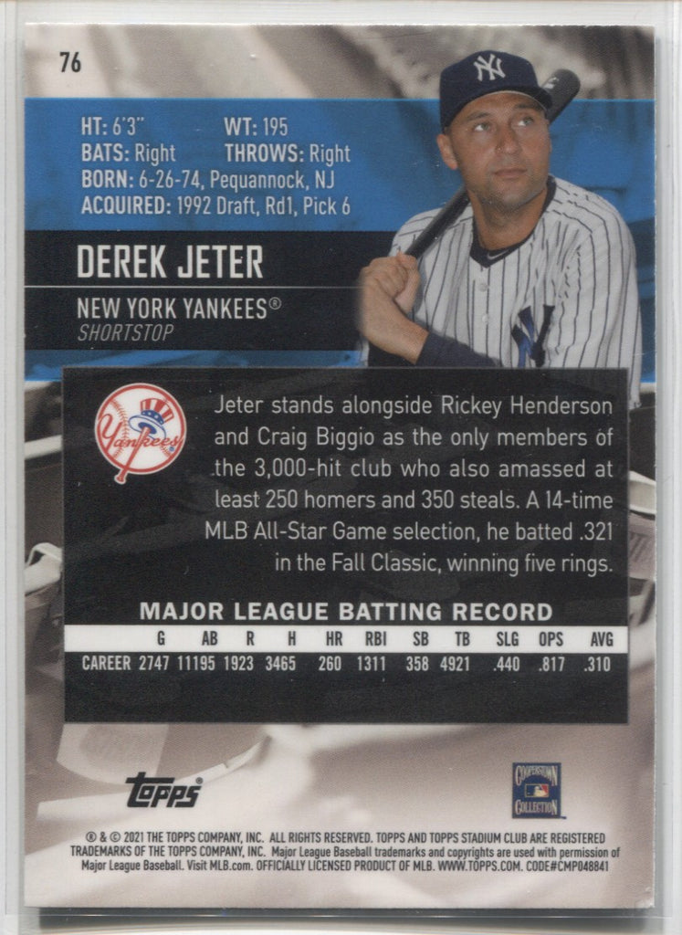 New York Yankees Hof 2021 Derek Jeter There Was Only One Thing In