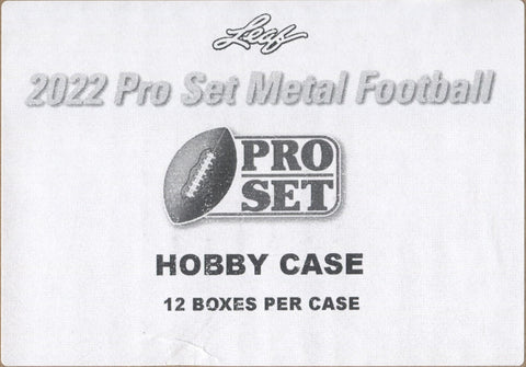 2022 Leaf Pro Set Metal Football Hobby, 12 Box Case
