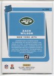 2021 Zack Wilson Panini Donruss RATED ROOKIE RC #252 New York Jets