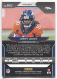 2020 Jerry Jeudy Panini Prizm Black HOLO SILVER ROOKIE RC #PB-12 Denver Broncos