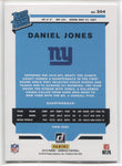 2019 Daniel Jones Panini Donruss RATED ROOKIE RC #304 New York Giants 2
