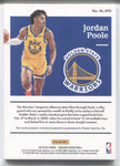 2019-20 Jordan Poole Panini Encased LABEL MATERIALS ROOKIE JERSEY RELIC 038/199 RC #RL-JPO Golden State Warriors