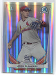 2014 Jack Flaherty Bowman Chrome Draft 1ST BOWMAN REFRACTOR ROOKIE RC #CDP30 St. Louis Cardinals 7