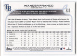 2022 Wander Franco Topps Series 1 ROOKIE RC #215 Tampa Bay Rays 5