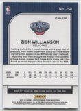 2019-20 Zion Williamson Panini NBA Hoops Premium Stock TRIBUTE PURPLE DISCO ROOKIE RC #296 New Orleans Pelicans 2