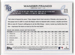 2022 Wander Franco Topps Series 1 ROOKIE RC #215 Tampa Bay Rays 23