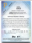 2021 Oneil Cruz Bowman Sterling REFRACTOR 120/199 PROSPECT #BSP-39 Pittsburgh Pirates