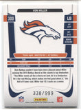 2011 Von Miller Panini Prestige DRAFT PICKS LIGHT BLUE ROOKIE 338/999 RC #300 Denver Broncos
