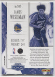2020-21 James Wiseman Panini Honors SILVER PRIZM ROOKIE RC #597 Golden State Warriors