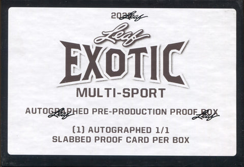 2022 Leaf Exotic Pre-Production Proofs Multi-Sport, Box