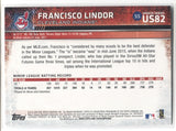 2015 Francisco Lindor Topps Update Series ROOKIE RC #US82 Cleveland Indians Guardians 2