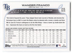 2022 Wander Franco Topps Series 1 ROOKIE RC #215 Tampa Bay Rays 11