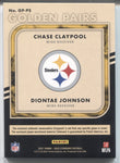 2021 Chase Claypool Diontae Johnson Panini Gold Standard GOLDEN PAIRS DUAL JERSEY RELIC 058/299 #GP-PS Pittsburgh Steelers