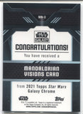 2021 The Mandalorian - The Child Topps Chrome Star Wars Galaxy REFRACTOR #MN-3 JEDI 2