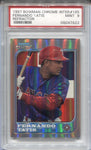 1997 Fernando Tatis Bowman Chrome ROOKIE INTERNATIONAL REFRACTOR RC PSA 9 #185 Texas Rangers 7622