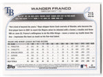 2022 Wander Franco Topps Series 1 ROOKIE RC #215 Tampa Bay Rays 30