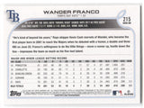 2022 Wander Franco Topps Series 1 ROOKIE RC #215 Tampa Bay Rays 30